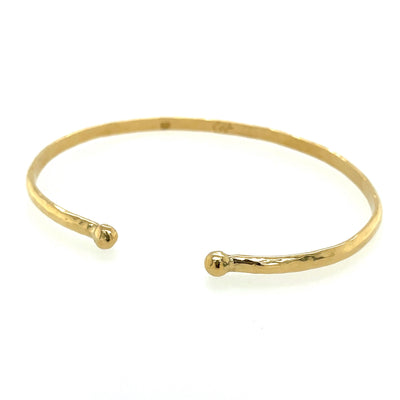 ELLEN HOFFMAN DESIGNS 18K GOLD HAND HAMMERED BANGLE BRACELET