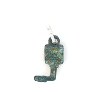 ELLEN HOFFMAN DESIGNS STERLING SILVER, ANCIENT ROMAN BRONZE STRONGBOX KEY, 1ST CENTURY AD, PENDANT